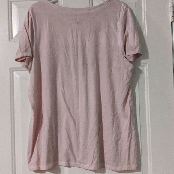 14 16 Lane Bryant always on vacation top t-shirt pale pink see desc summer beach - Picture 4 of 5